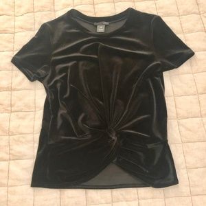 Aqua Velvet tie-front T-Shirt